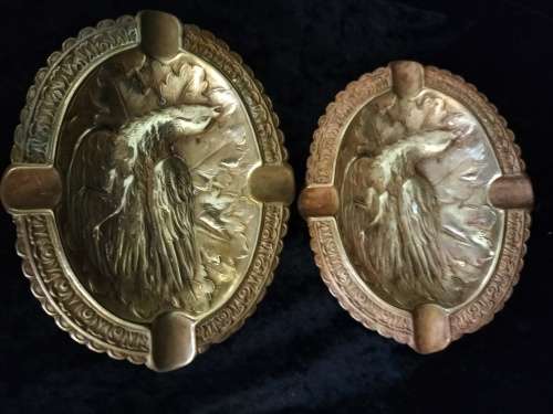 Bronze Pheasant Repousse Ashtray