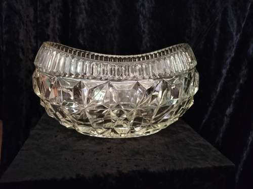 Crystal Boat Shaped Bowl