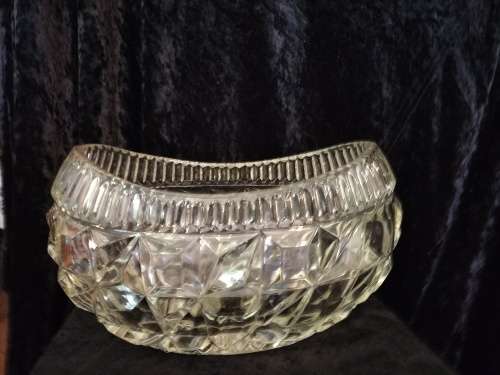 Crystal Boat Shaped Bowl