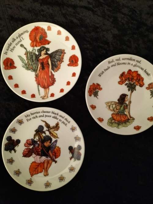 Set of 3 Flower Fairies Plate by Cicily Mary Barker