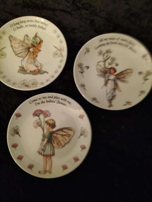 Set of 3 Flower Fairies Plate by t Cicily Mary Barker