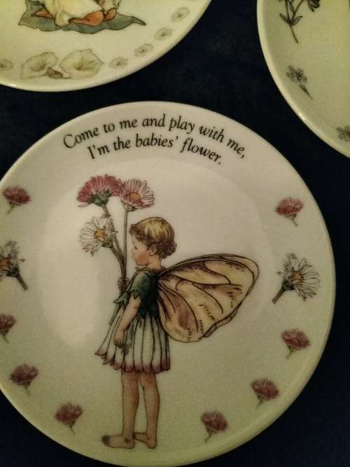 Set of 3 Flower Fairies Plate by t Cicily Mary Barker