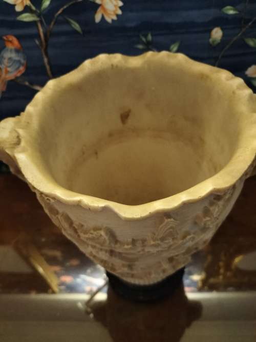 Vintage Carved Chinese/ Japanese Elephant Vase