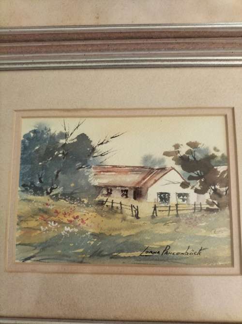 Pair of Watercolour Paintings framed by KZN Artist Lorna Panzenbock