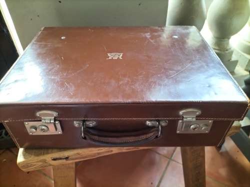 Leather Briefcase with Old SA Coat of Arms