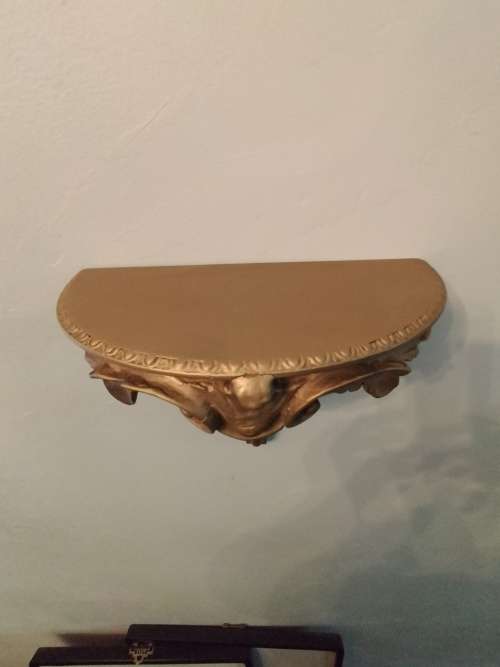 Gold Tone Wooden Corbel/ Shelf