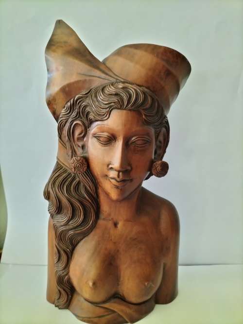 Indonesian Wooden Bust