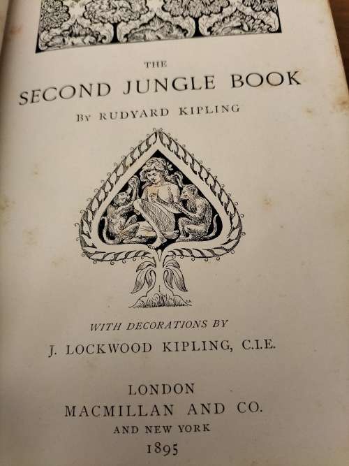 The Second Jungle Book By Rudyard Kipling dated 1895
