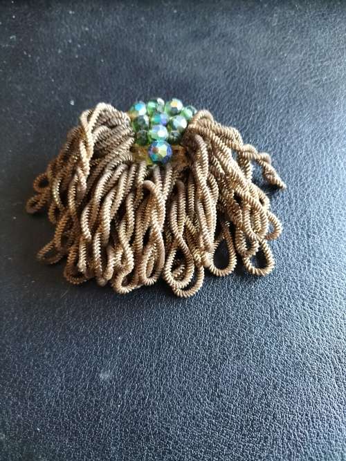 Vintage Crystal & Chain Brooch