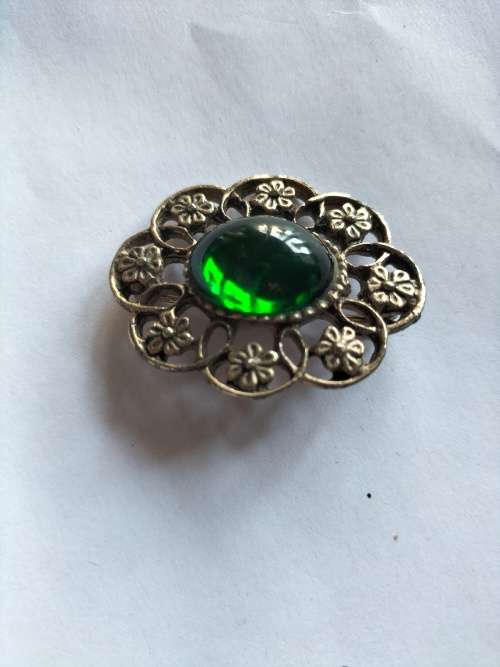 Green Stone Brooch