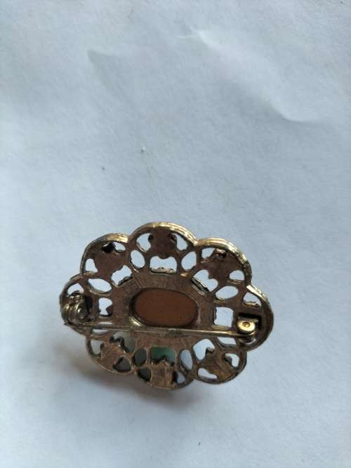 Green Stone Brooch