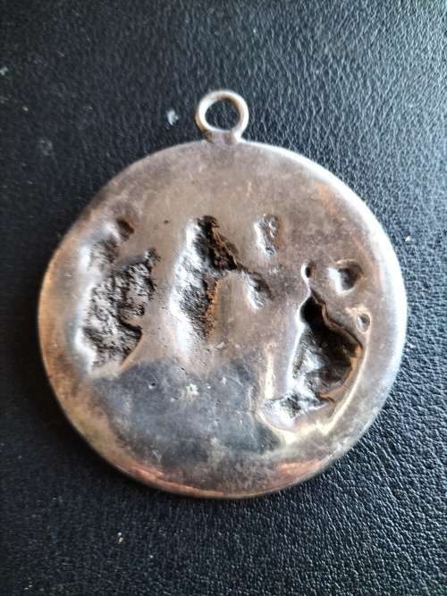 Dutch Silver Pendant with Tavern Scene