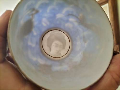 Japanese Kutanu Dragon Ware Tea Set Geisha Girls Lithophanes Moriage 21 pieces