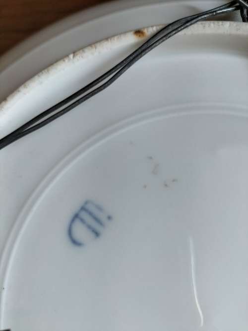 Limoges Victorian Couple in a Garden French Porcelain Plate