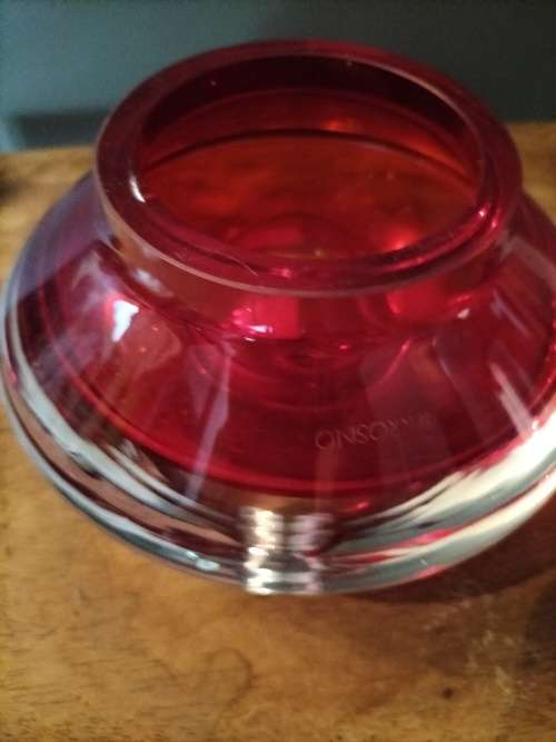 Krosno Red Vase made in Poland