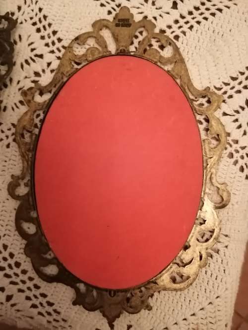 Italian Silk framed Pictures in metal Frames