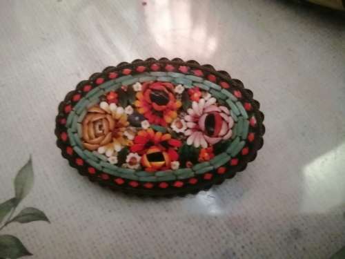 Gorgeous Micro Mosaic Brooch