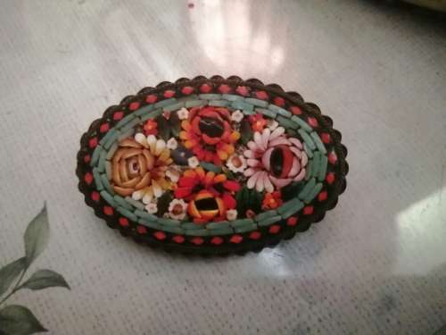 Gorgeous Micro Mosaic Brooch