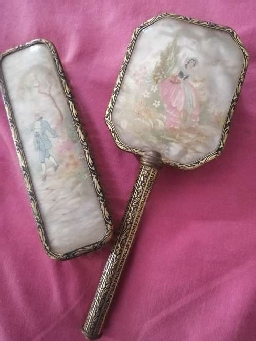 Vintage Victorian style handheld Brush and Clothes Brush