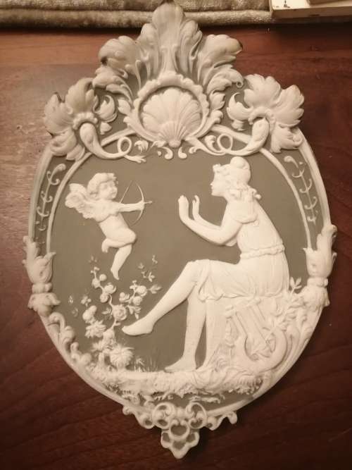 Pair of German Jasperware Plaques