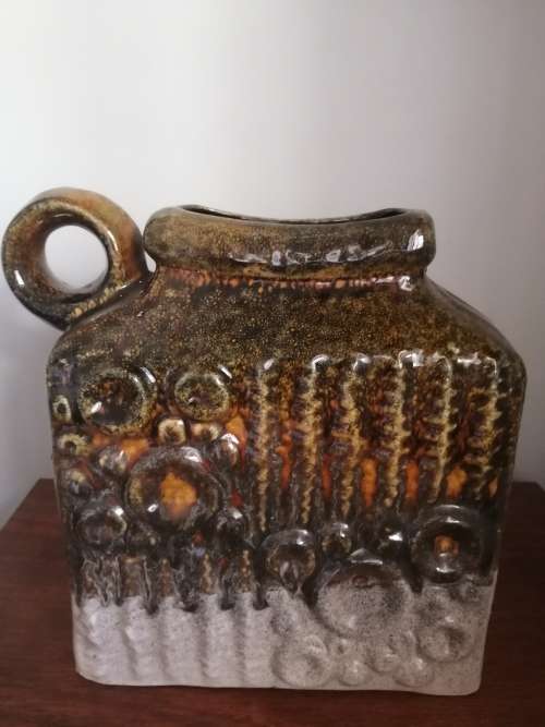 West German Style Pottery Vase unmarked