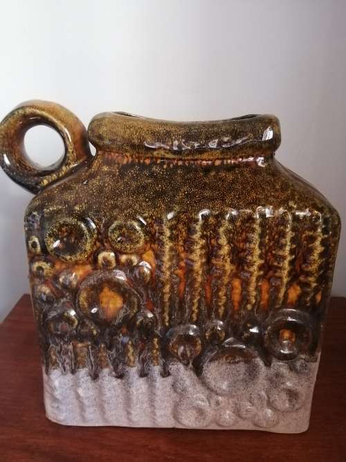 West German Style Pottery Vase unmarked