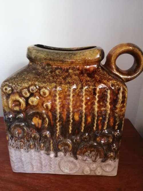 West German Style Pottery Vase unmarked