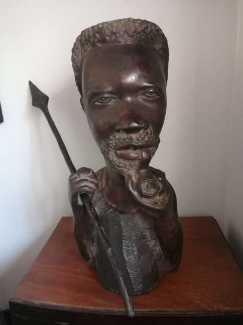 Large African Iron Wood Tribal Bust