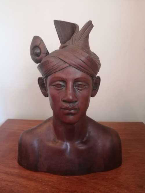 Indonesian Carved Bust - Male Tribal