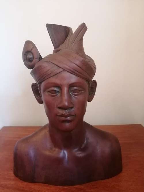 Indonesian Carved Bust - Male Tribal