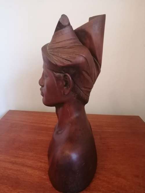 Indonesian Carved Bust - Male Tribal