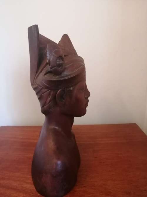 Indonesian Carved Bust - Male Tribal