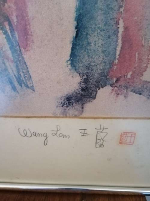 Signed Wang Lam Lithograph
