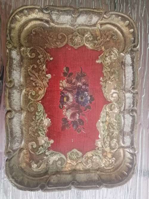 ITALIAN FLORENTINE PAPER MACHE' TRAY