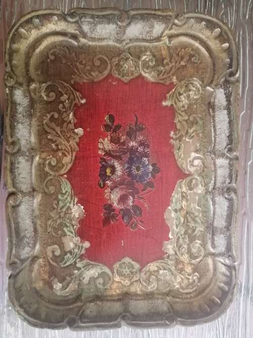 ITALIAN FLORENTINE PAPER MACHE' TRAY