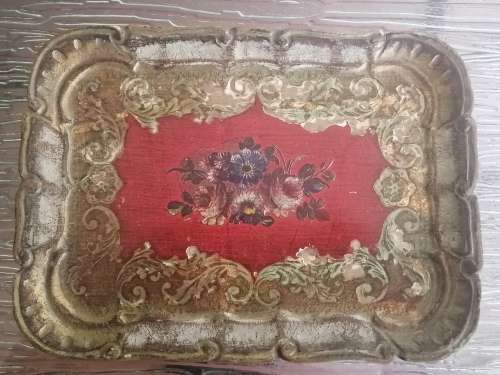 ITALIAN FLORENTINE PAPER MACHE' TRAY