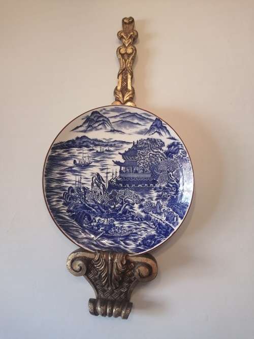 Pair of Hollywood Regency Plate Wall Hangers