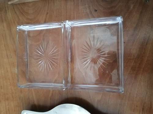 Harrods silver plate Entrée Dish with Cut Glass Inserts