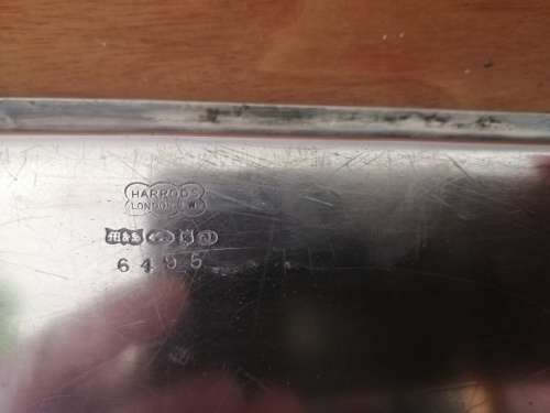 Harrods silver plate Entrée Dish with Cut Glass Inserts