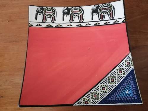 African Platter by Artist M Zami