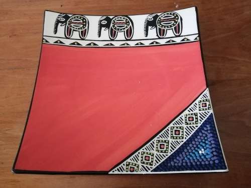 African Platter by Artist M Zami