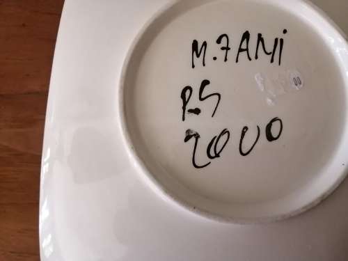 African Platter by Artist M Zami