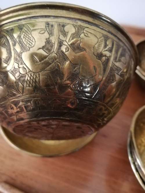Set of 12 X Brass Bowls
