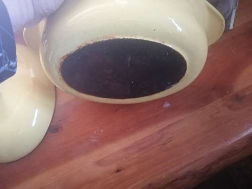 Vintage Oval Cast Iron Casserole with Lid
