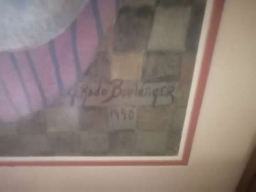 G. Roda Boulanger Framed Lithograph