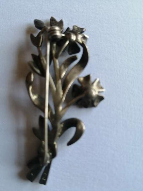 Silver Marcasite Brooch
