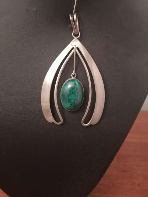 Israeli Silver 925 and Machalite Pendant