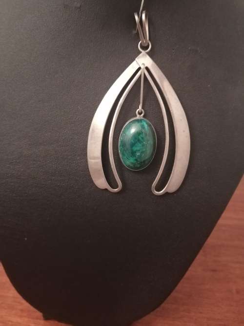Israeli Silver 925 and Machalite Pendant