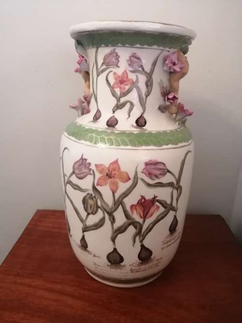 Large Oriental Floral Vase