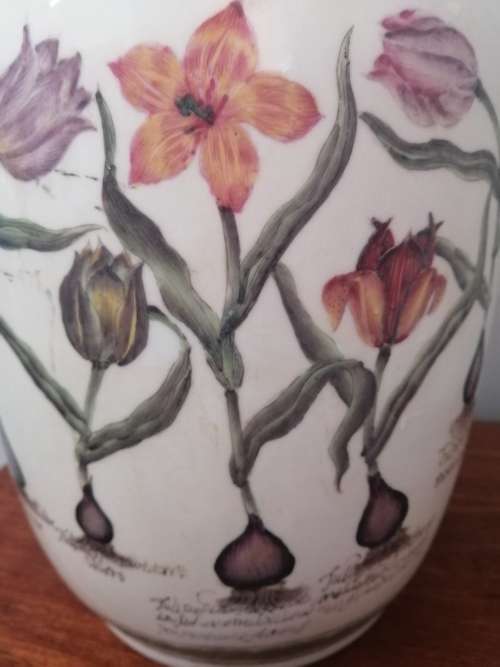 Large Oriental Floral Vase